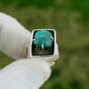 Natural Arizona Turquoise Gemstone Statement Blue Adjustable Ring 925 Silver