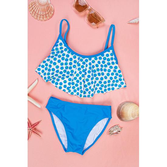 Set de bikini cu fustă roz flexibilă pentru fete