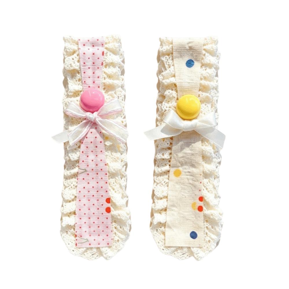Openwork Lace Trim Paste Headband Contrasting Fabric Patchwork Hair Accessories Party Hairstyle