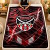 Flannel BlanketSheffield United Football Warm Soft Throw Blanket for Indoor Sofa Bed Living Room Use