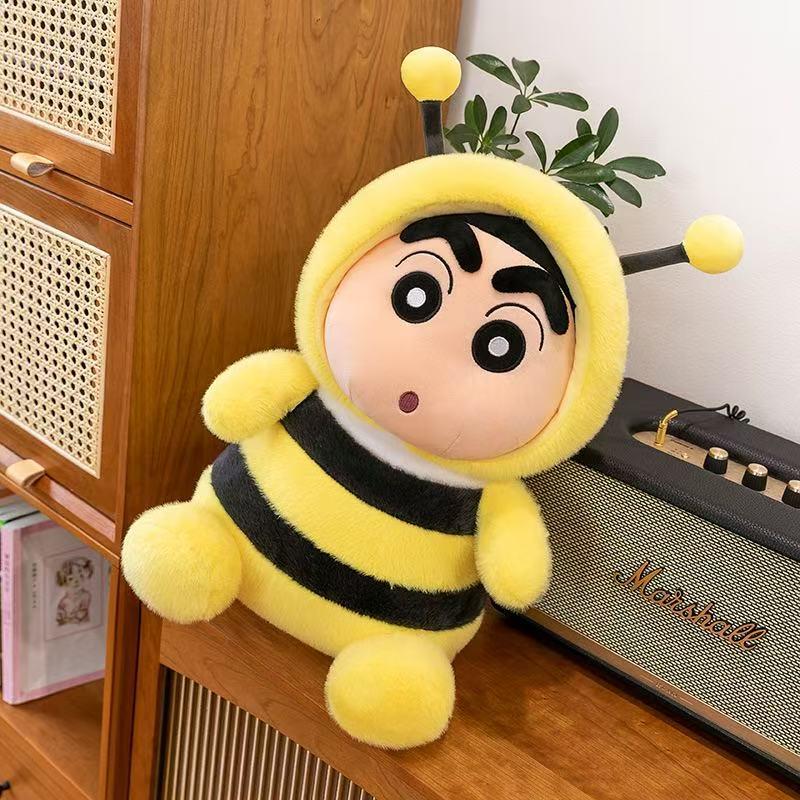 Crayon Shin-chan Spicy Crayfish Bee Elk Plush Sitting Doll 30cm