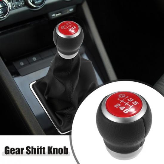6 Speed Manual Gear Shift Knob for Subaru Impreza WRX STI Black Silver Tone