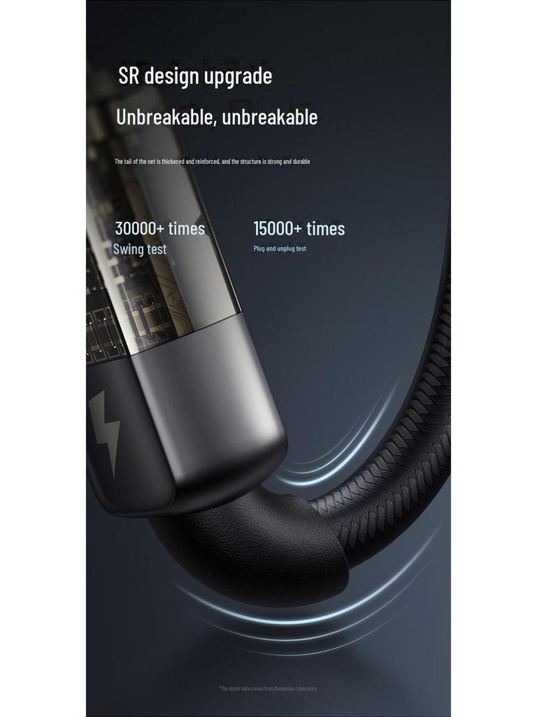 Kompatibles Dual-Typ-C-Schnellladekabel für Apple 16/15 & Huawei-Handys, Intelligente Abschaltung, C zu C PD.