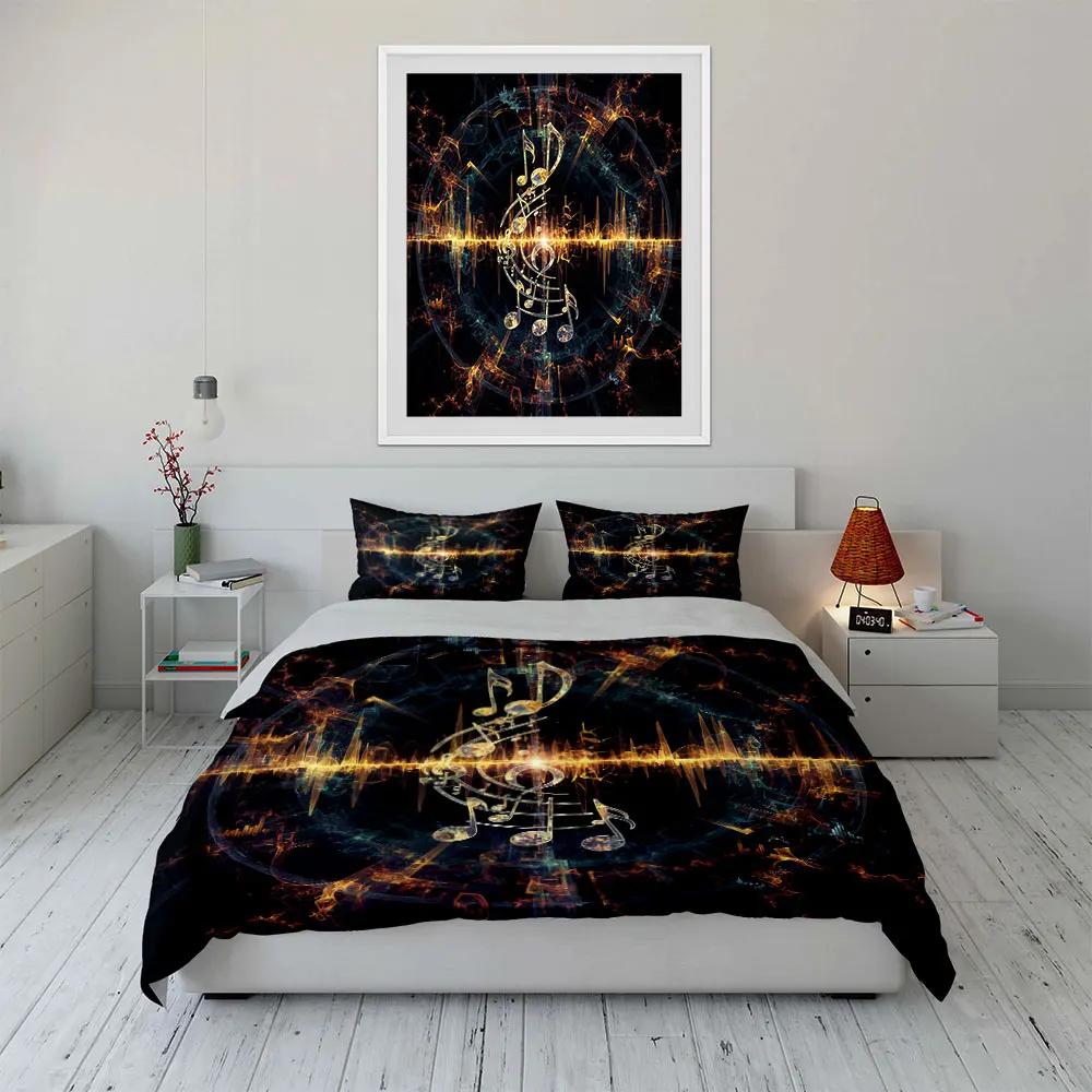 Music Decor Artwork Set Soft Comfortable Duvet Cover Bedding Set Included 1*Duvet Cover & 2*Pillowcases gift