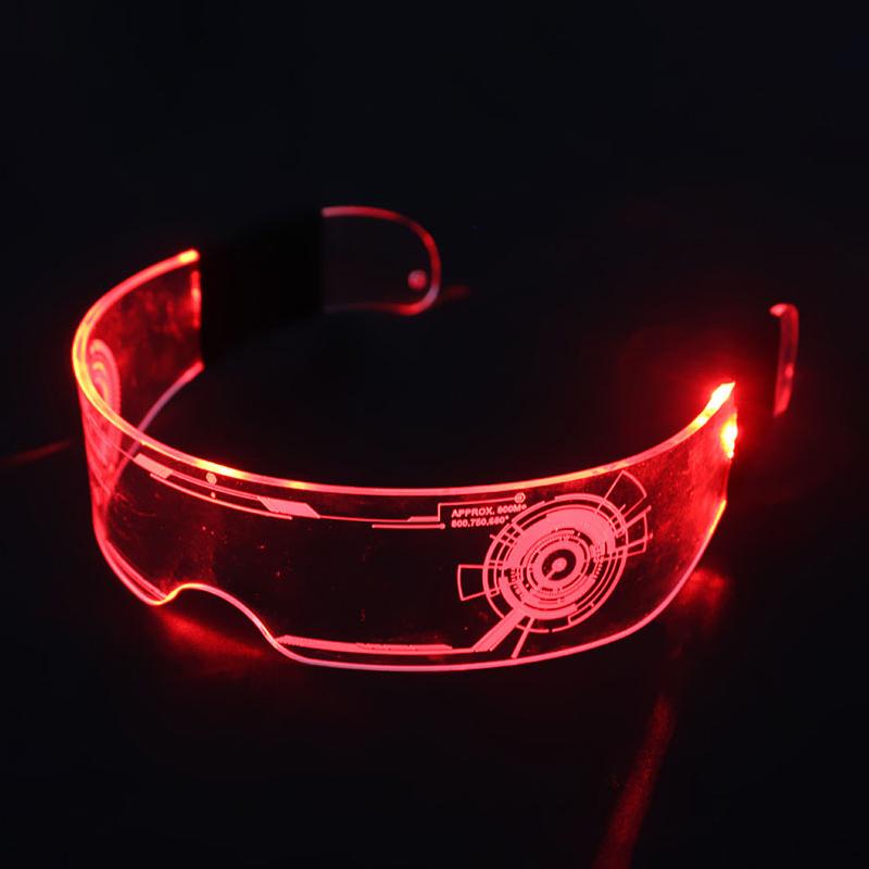 1 kus Výkonové rekvizity Barevné Svítící Planeta LED Brýle Pro Hudební Bar Ktv Neonová Párty Halloweenská Dekorace Brýle