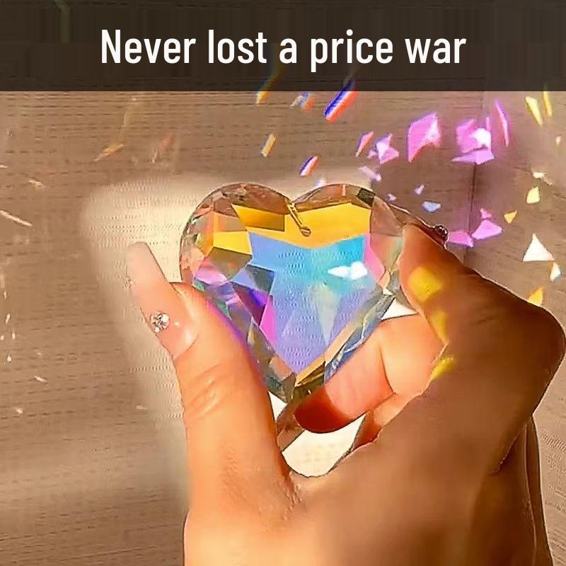 Rainbow Crystal Sun Catcher Pendant: Healing Wind Chime Ornament