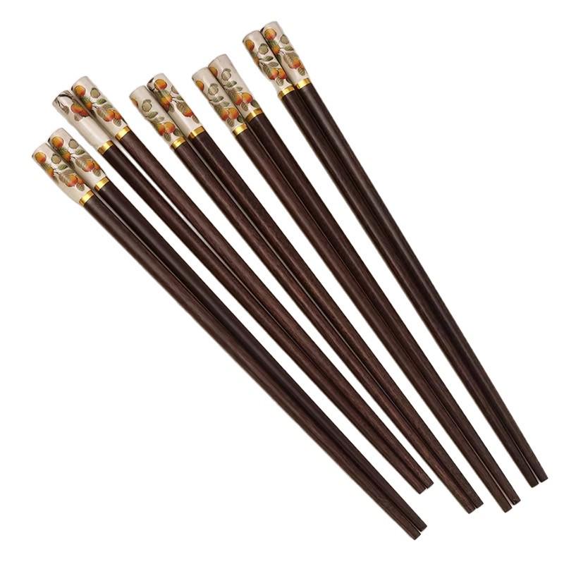 High-End Antibacterial Solid Wood Chopsticks: New Year's Style, Anti-Mold, Heat-Resistant for Chinese New Year Celebrations