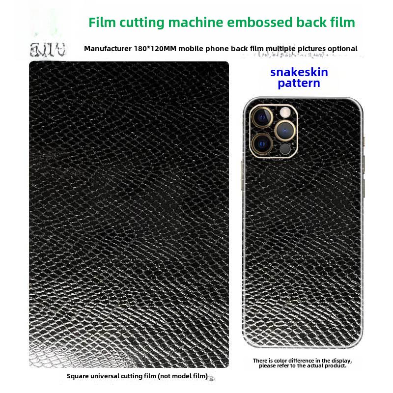 3-Layer 8-Inch Carbon Fiber Blade Laser Film Cutting Machine for Universal Phone Film with Crocodile Leather Pattern.
