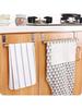 1PC Hanging Stainless Steel Single Pole Towel Rack Without Punching, Cabinet Door Back Type Cloth Ha