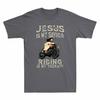 Jesus Is My Savior Riding Is My Therapy Tee Funny Motorcycle Lover Men's T-Shirt