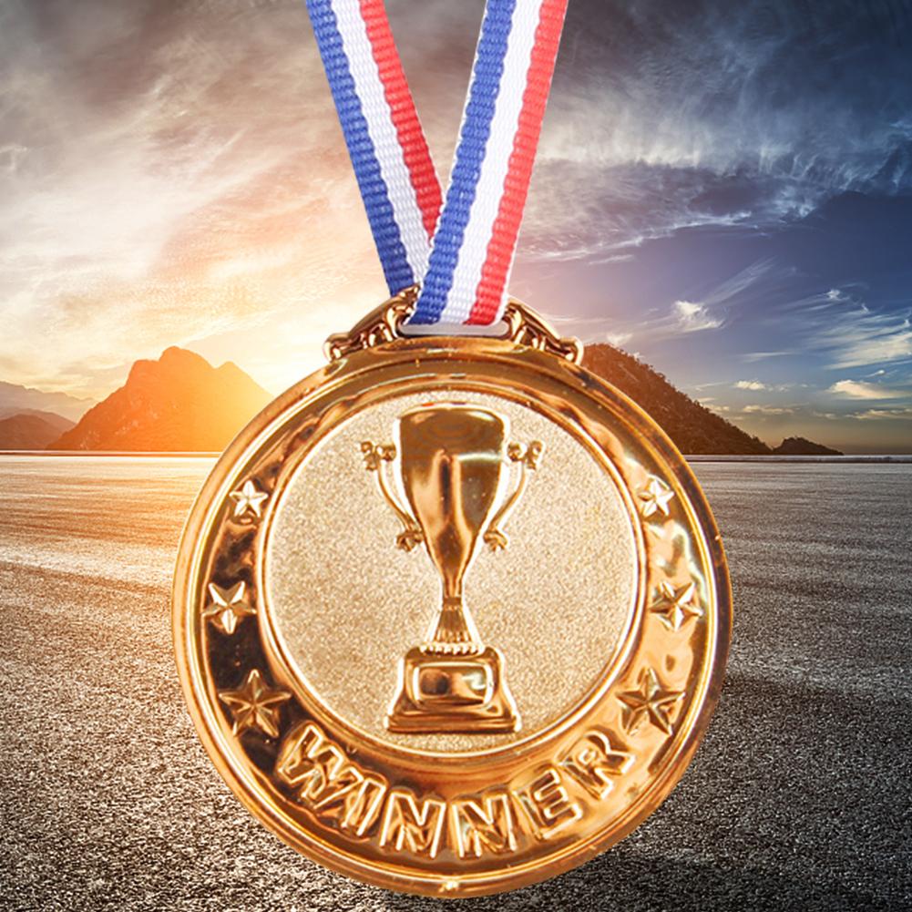 2.55 in Medal Football Competition Prize Souvenir Gift Gold Plastic Winner Medal Gold Silver Bronze Prize for Competitions Party