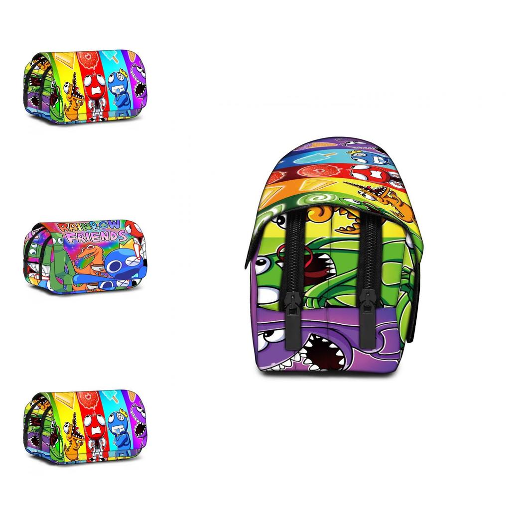 Rainbow Friends Pencil Case With Polyester Material For Students And Kids