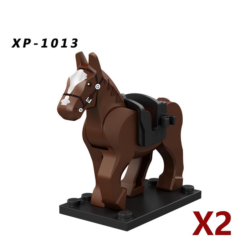 Medieval Soldier Figures Building Block War Horse Jungle Adventure Beast War Wolf Military Waffen Helmet  Armor Sets Blocks Toys