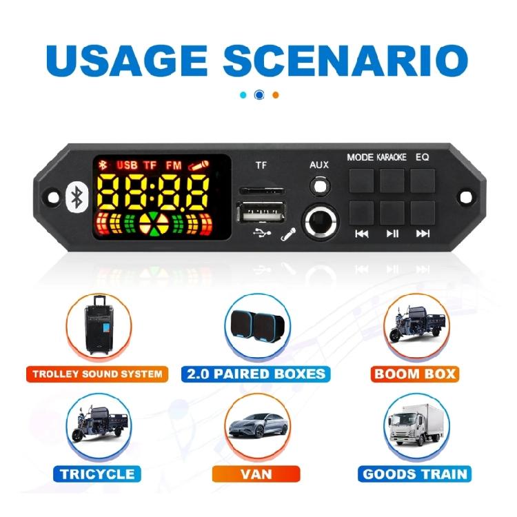 2x40W Amplifier MP3 Decoder Board Support USB Input Bluetooth-compatible 5.0