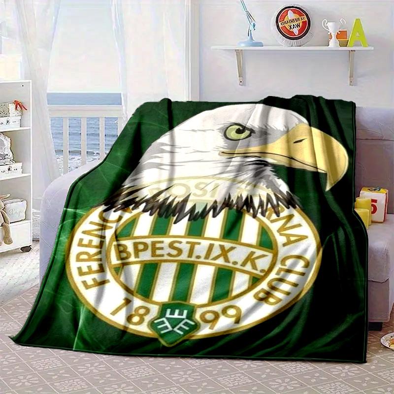 Ferencvárosi TC Calcio Coperta Portatile/Coperta Morbida Coperta da Letto Adatta per Viaggi Campeggio Soggiorni Uffici Divani Regali per Tifosi