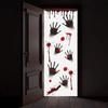 1 Package Halloween Bloody Sticker with Hand Foot Print Self-Adhesive Window Clings Horror Blood Splatter Halloween Party Wallpaper Clear Sticker