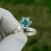 Friendship Day Deal Swiss Blue Topaz Stone Mother Statement Ring Sterling Silver