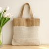 Jute and Cotton Tote Bag, Natural