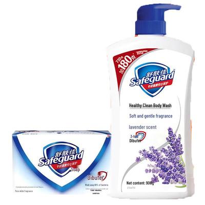 Sada mýdla Safeguard Pure White a sprchového gelu s levandulí