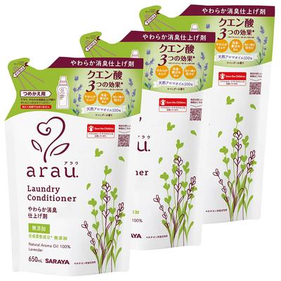 Arau Vyhlazovač prádla 650ml x arau. Náplň, 3 kusy