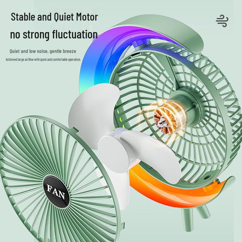 Rechargeable RGB Desktop Fan: High-Performance, Portable, for Home and Office Use