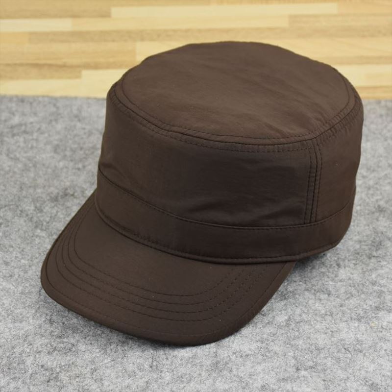 Flat top military hat fabric sealed men's hat large head circumference men's hat