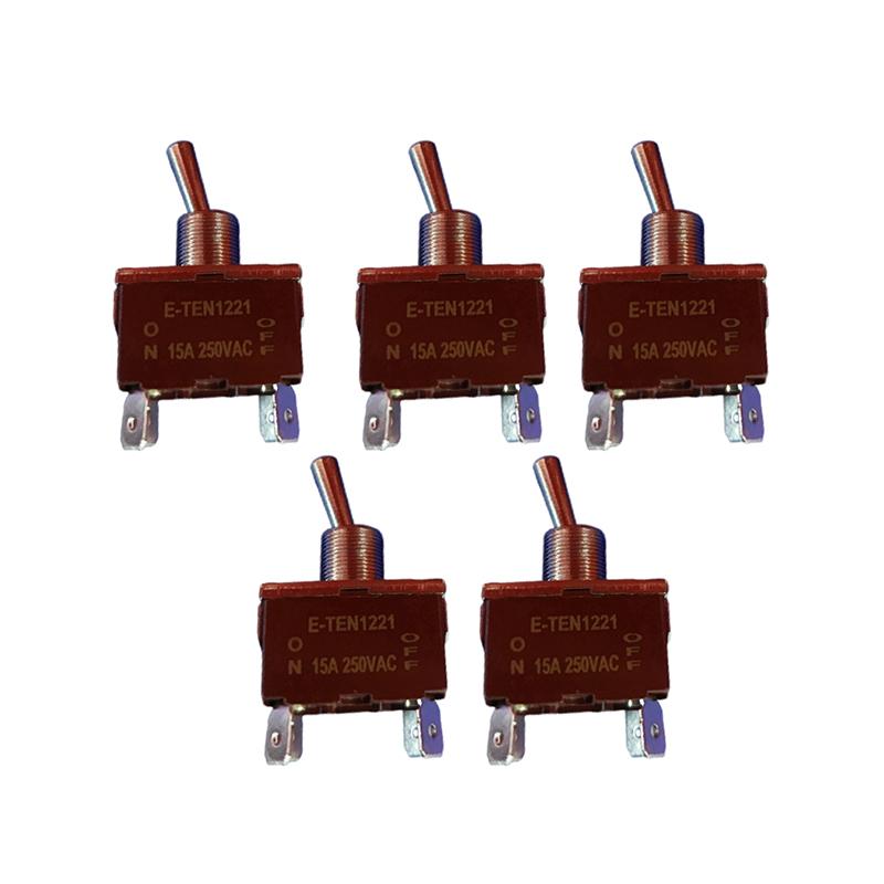 5Pcs Heavy Duty Car Boat Rocker Toggle Switch 15A 250V 2Pin Spst On/Off Rocker Switches With Waterproof Boot Spst Rocker Switch