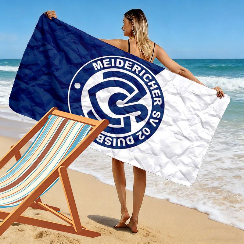 MSV Duisburg Print Strandtuch, Großes Weiches Schnelltrocknendes Handtuch für Strand Camping Schwimmen