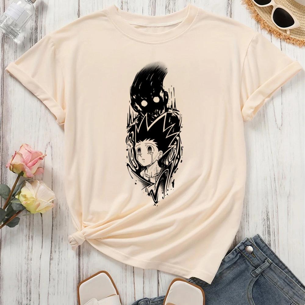 Hunter x Hunter Killua Zoldyck Hisoka Kurapika Gon t-shirt dam Gothic Universitet harajuku 2000-talet kawaii estetik Retro Grunge