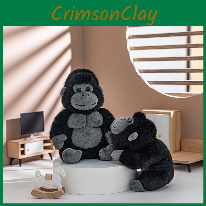 Lying Cartoon Cute Posture Black Gorilla Plush Toy Pendant For Bag Decoration