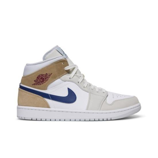 Air Jordan 1 Mid White Khaki Blue Void DO6726-100
