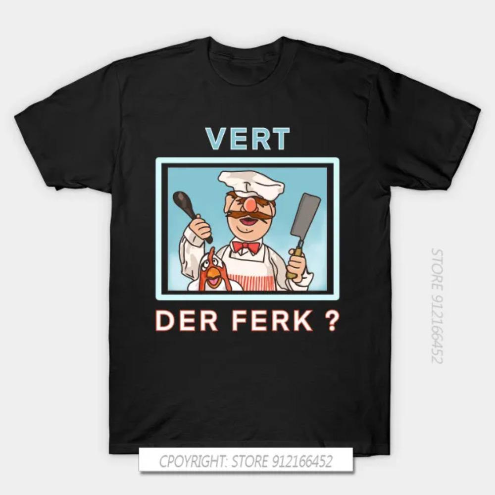 Swedish Chef Vert Der Ferk Sunset Vintage Retro Men's T Shirt Cotton Tees Print Harajuku Tops Men Summer Men's Tees