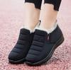 Women'S Shoes Snow Boots Ankle Woman  Trend Felt Waterproof Booties Winter Footwear Padded Man Low Heels Female Casual 44 45