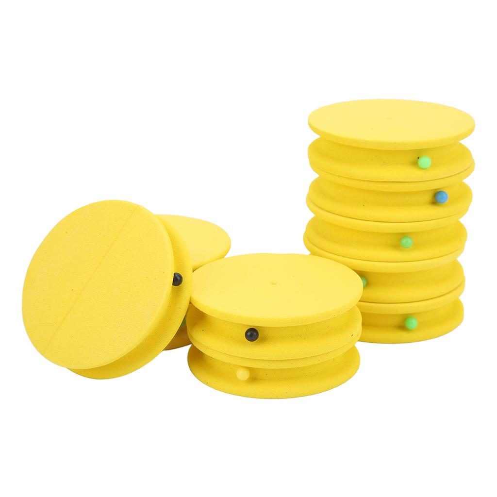 10 buc Bobine de Spumă pentru Pescuit Spume EVA Multifuncționale Placă de Înfășurat pentru Pescuit în Aer Liber Galben