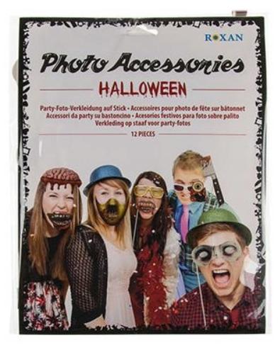 Halloween accessories FOR photos ON sticks photo booth
