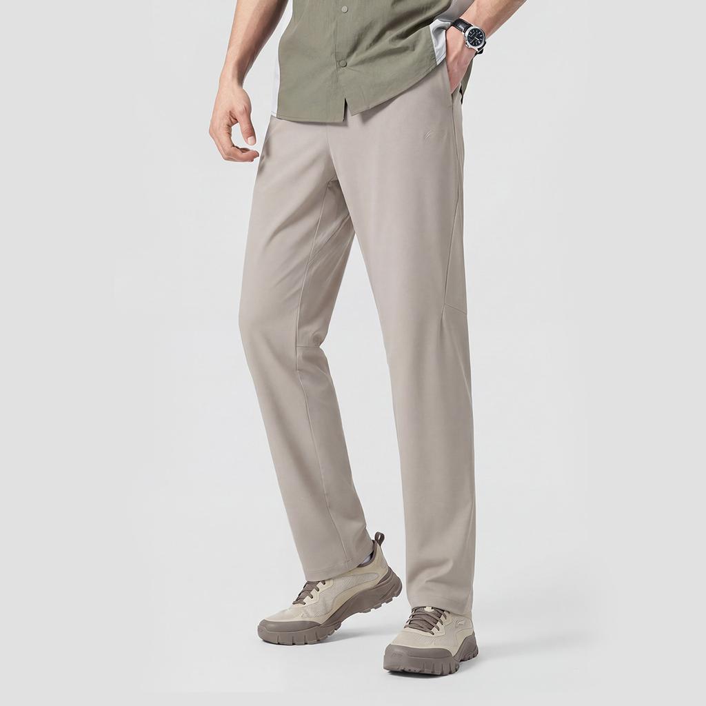 Li-Ning Plain Lace-Up Knitted Sports Pants Men Bottoms AYKW399-6