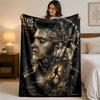 Elvis Presley Print Flannel Blanket Cozy Warm Plush Throw Blanket For Bed Sofa Couch Indoor Household Use