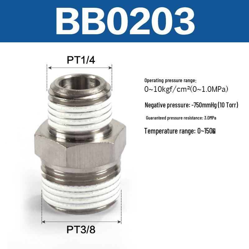Pneumatic Threaded Straight Connector BU/BB Series