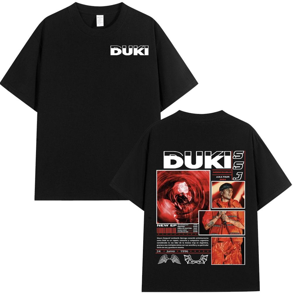 Rapper Duki ADA Tour Merch Tshirt Unisexs Women Clothing Cotton Cozy Oversized Tshirts Hip Hop Short Sleeve T Shirts Streetwear