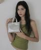 Dumaro Dion Small Two-Way Crossbody Bag / Silver