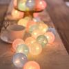 20 LED-Baumwollkugel-Girlanden-Lichterketten, Weihnachtsfee-Lichterketten für Outdoor-Urlaub, Hochzeit, Weihnachtsfeier, Heimdekoration