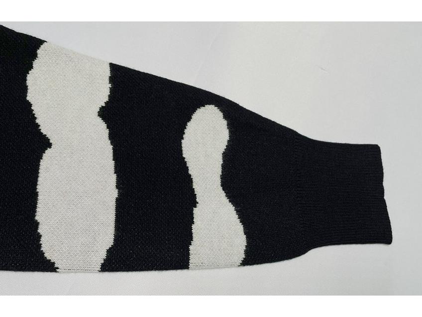 2025 Women's Versatile Jacquard Cloud Sweater: European & American Style, Long Sleeve, Round Neck Knitwear.