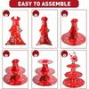 Christmas Cupcake Stand for Holiday Parties Cupcake Holder 3 Tier Dessert Tower Tray for Donut Candy Treat Dessert Pastry Cookie