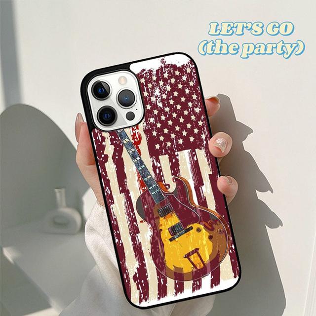 Autumu Guitar Music Black Soft Phone Case Cover for iPhone 17 Air 16 16e 15 12 11 13 14 Pro Max Apple Plus Coque