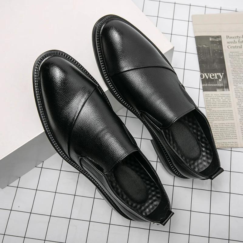 Fashion 2024 High Quality Handmade Oxford Dress Shoes Men Cow Leather Suit Shoes Footwear Wedding Formal British Style Business Retro
