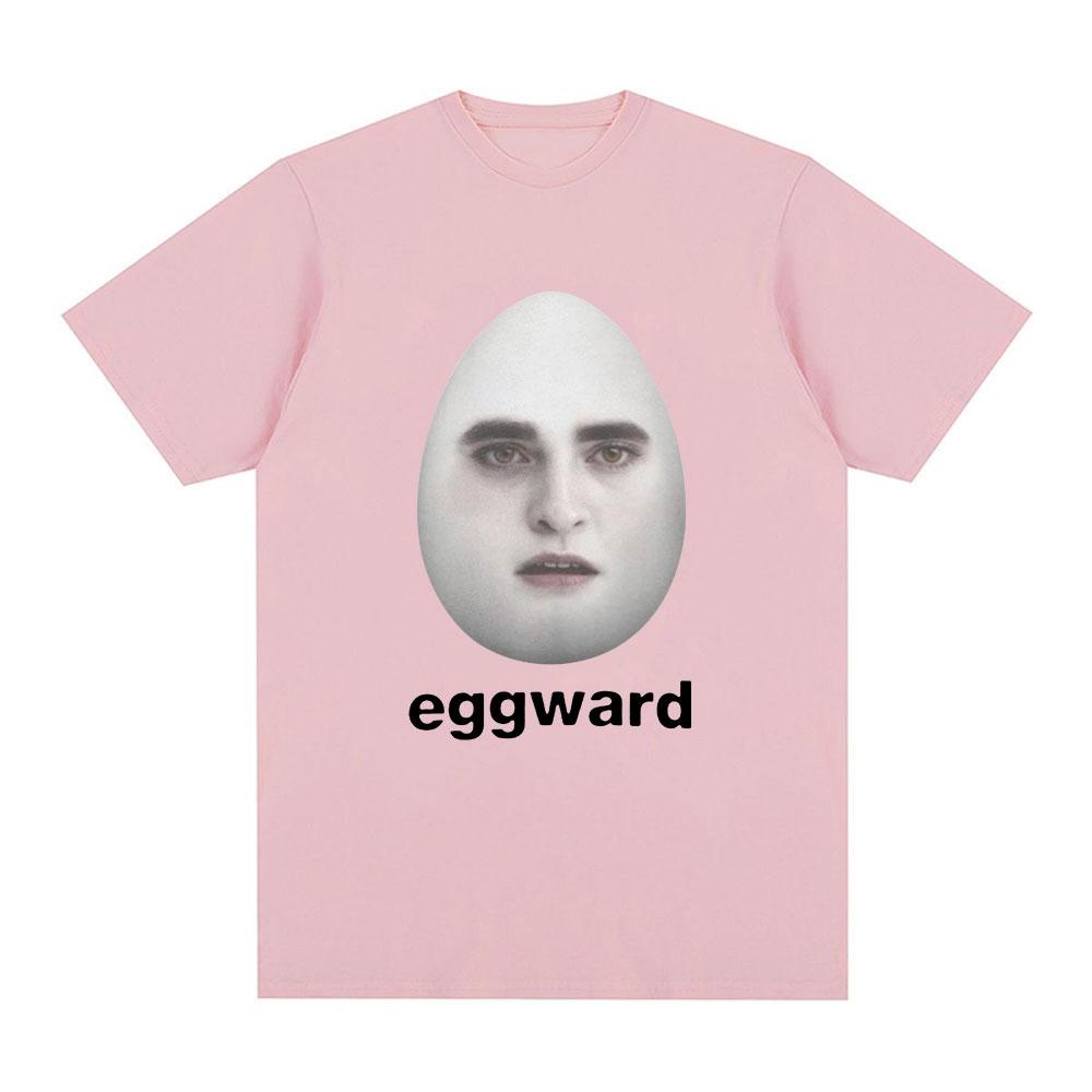 Twilight Eggward Funny Meme T Shirt Edward Cullen Parody Robert Pattinson Humor T-shirts Unisex's Women Cotton Short Sleeve T-shirt