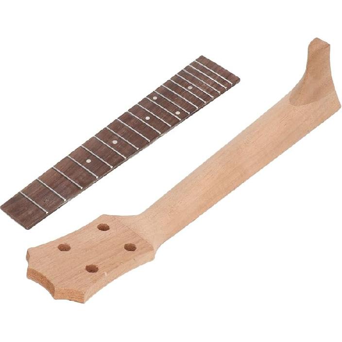 Ukulele Fretboard Neck Set Fingerboard Replacement with Rosewood and Okoume Wood for 4 String Musical Instrument (23in) 23in