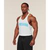 Gymshark Power Stringer Gs White Gs Brand Blue A4b4a Ud8b