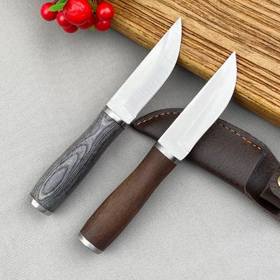 Rosewood Knife 5Cr15 Stainless Steel Drawing Process Kitchen Chopping Knife with Cover Meat Knife Fruit Barbecue Tools