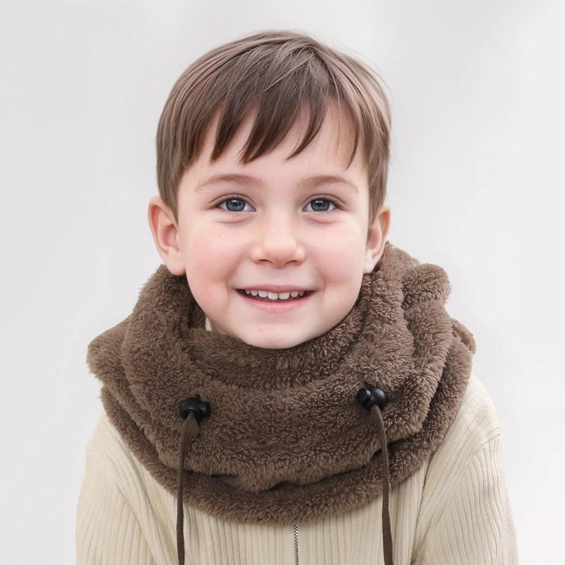 Children's Hats Velvet Ear-Protecting Scarves Boys Autumn Winter One-Piece Hats
